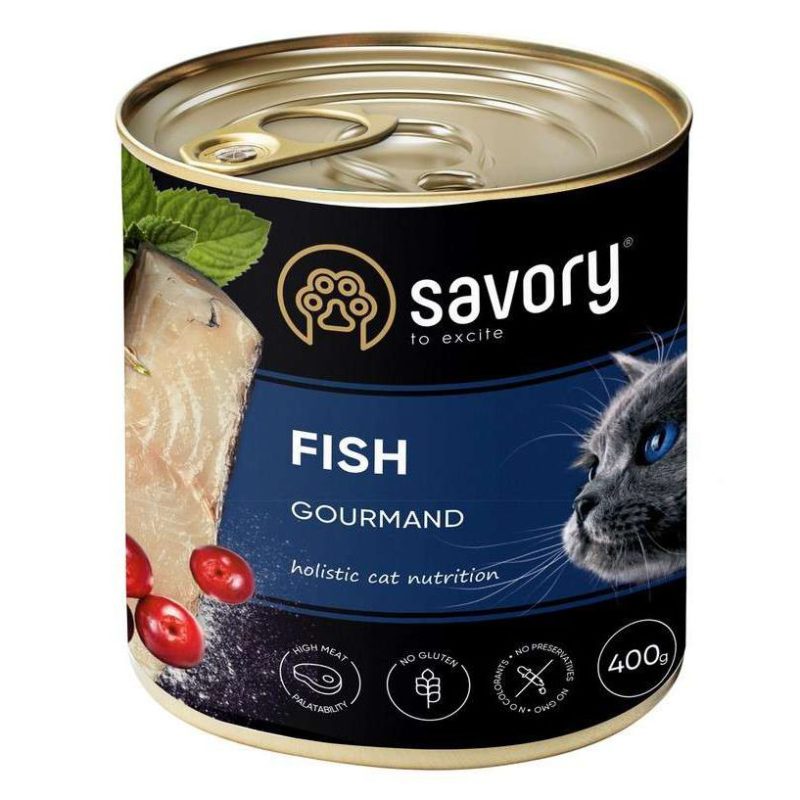savory cat adult fish для кошек с рыбой 400 г savory cat adult fish для кошек с рыбой 400 г