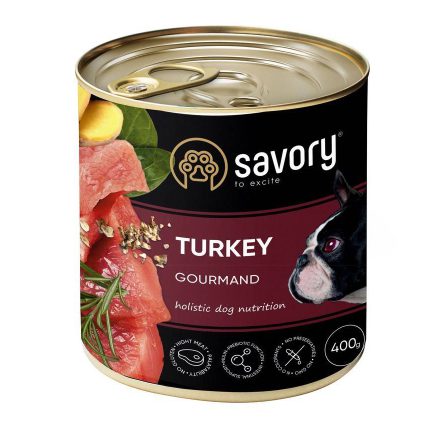 savory dog gourmand turkey для собак с индейкой 400 г