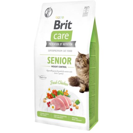 brit care gf senior weight control для пожилых кошек с курицей 7 кг