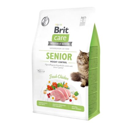 brit care gf senior weight control для пожилых кошек с курицей 2 кг