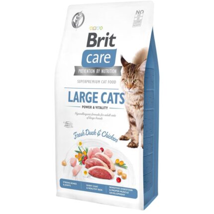 brit care gf large cats power vitality для кошек с уткой 7 кг