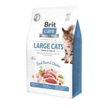 brit care gf large cats power vitality для кошек с уткой 2 кг