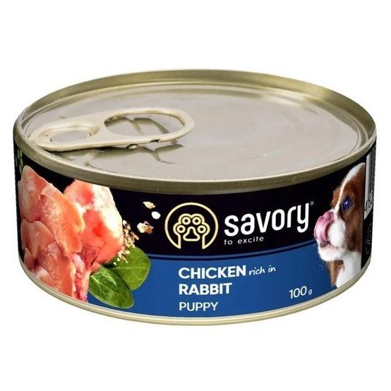 savory dog all breeds puppy chicken для щенков с курицей 100 г