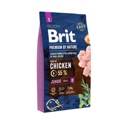 brit premium junior s small для собак с курицей 3 кг