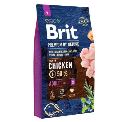 brit premium adult small s для собак c курицей 8 кг