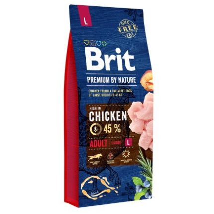 brit premium large l для собак крупных пород с курицей 8 кг