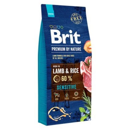 brit premium sensitive lamb для собак с чувствительным пищеварением с ягненком 15 кг