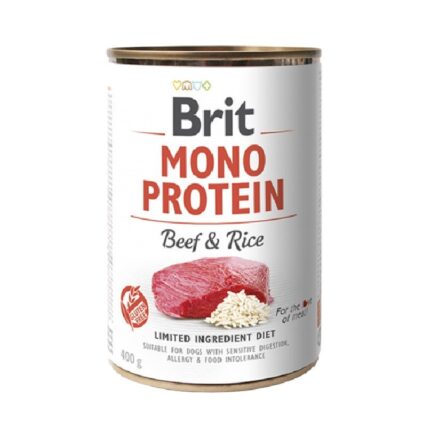 brit mono protein dog с говядиной и рисом 400 г