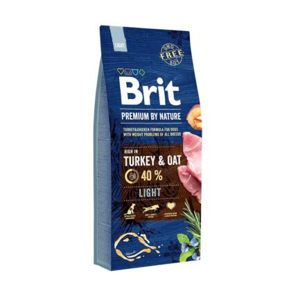 brit premium light для собак с индейкой 3 кг