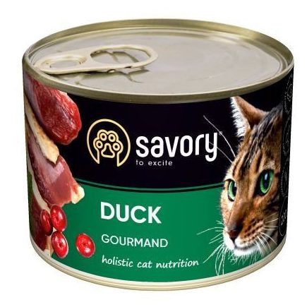 savory cat adult duck для кошек с уткой 400 г savory cat adult duck для кошек с уткой 400 г