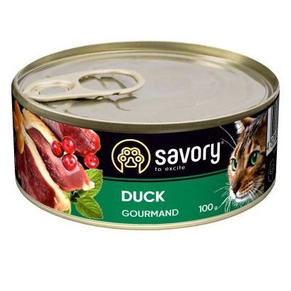 savory cat adult duck для кошек с уткой 400 г savory cat adult duck для кошек с уткой 400 г