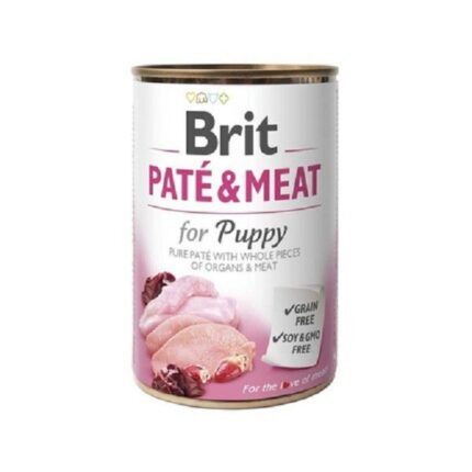 brit pate meat dog puppy для щенков паштет с курицей 400 г