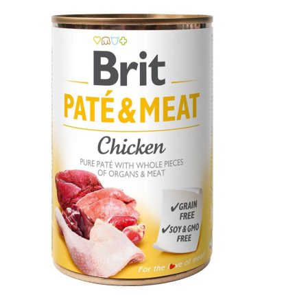 brit pate meat dog для собак паштет с курицей 400 г