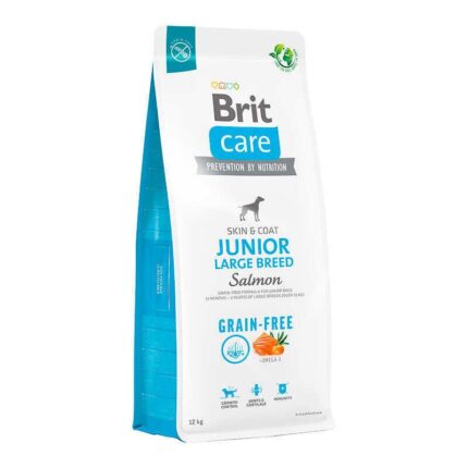 brit care gf junior large breed salmon and potato для щенков с лососем 12 кг