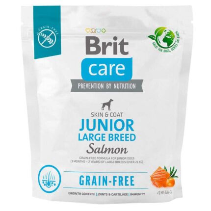 brit care gf junior large breed salmon and potato для щенков с лососем 1 кг