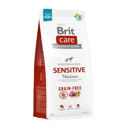 brit care dog grain free sensitive для собак с чувствительным пищеварением с олениной 12 кг