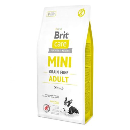 brit care mini grain free adult lamb для собак с ягненком 7 кг