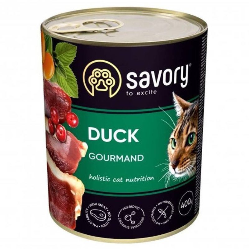 savory cat adult duck для кошек с уткой 400 г savory cat adult duck для кошек с уткой 400 г