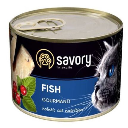savory cat adult fish для кошек с рыбой 200 г