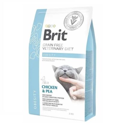 brit vd obesity cat для кошек с курицей 2 кг