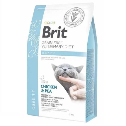 brit vd obesity cat для кошек с курицей 2 кг