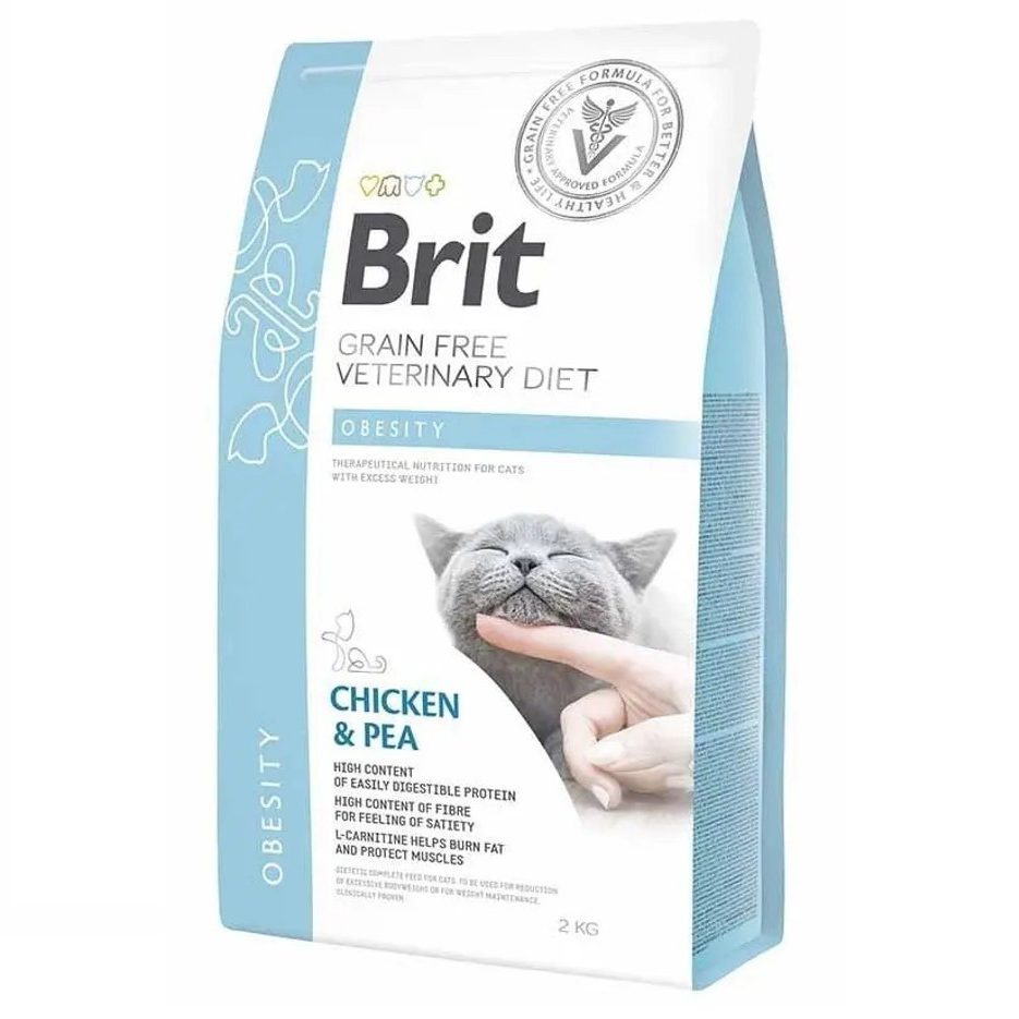 brit vd obesity cat для кошек с курицей 2 кг