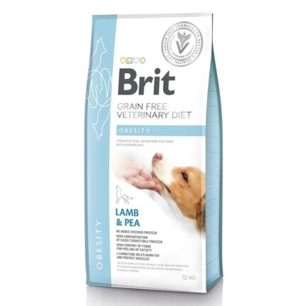 brit vd obesity dog для собак с ягненком и горохом 12 кг