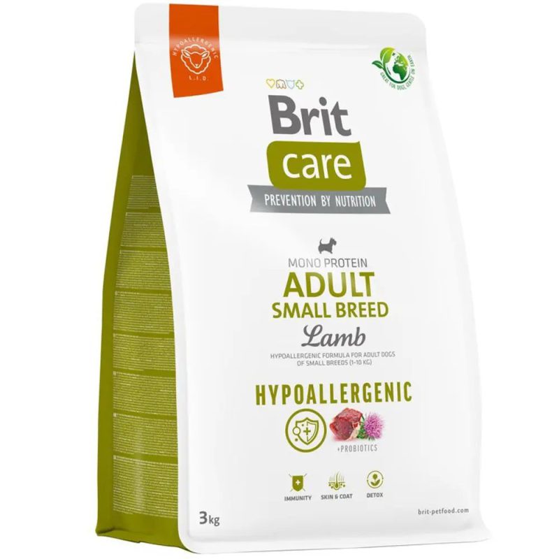 brit care dog hypoallergenic adult small breed с ягненком 3 кг