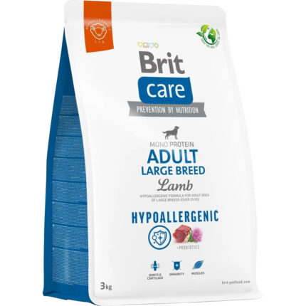 brit care hypoallergenic adult large breed с ягненком для собак крупных пород 3 кг