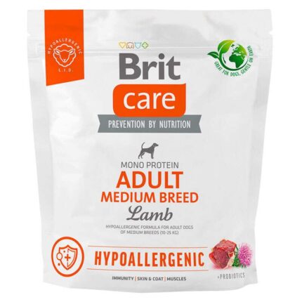 brit care medium hypoallergenic breed lamb для собак с ягненком 1 кг