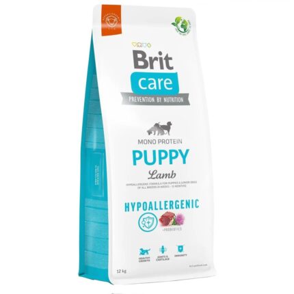 brit care dog hypoallergenic puppy для щенков с ягенком 12 кг