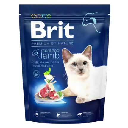 brit premium sterilized lamb для стерилизованных кошек с ягненком 800 г