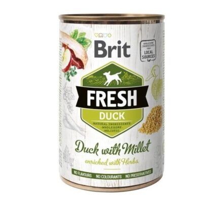 brit fresh duck millet с уткой и пшеном 400 г