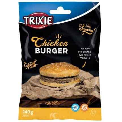 Лакомство для собак trixie chicken burger 9 см, 140 г (курица)