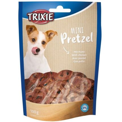 Лакомство для собак trixie mini pretzels 100 г (курица)