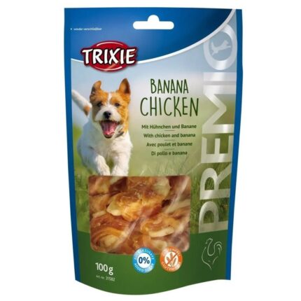 Лакомство для собак trixie premio banana & chicken 100 г (курица и банан)