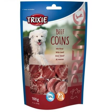 Лакомство для собак trixie premio beef coins 100 г (говядина)