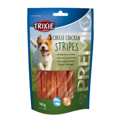 Лакомство для собак trixie premio chicken cheese stripes 100 г (курица и сыр)