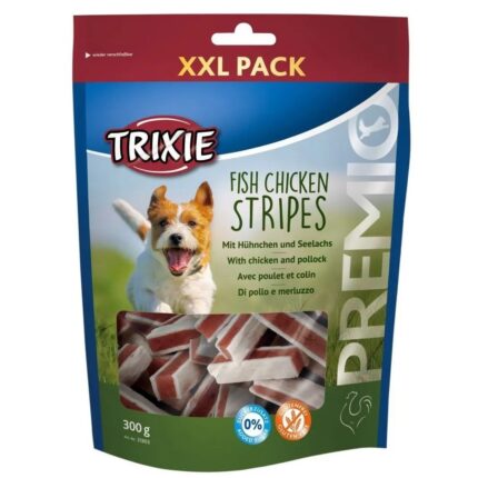 Лакомство для собак trixie premio chicken and pollock stripes 300 г (курица и рыба)