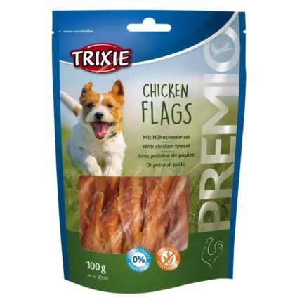 Лакомство для собак trixie premio chicken flags 100 г (курица)