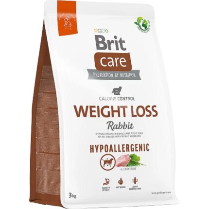 brit care hypoallergenic weight loss rabbit для собак с кроликом 3 кг