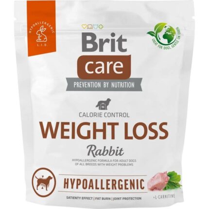 brit care hypoallergenic weight loss rabbit для собак с кроликом 1 кг