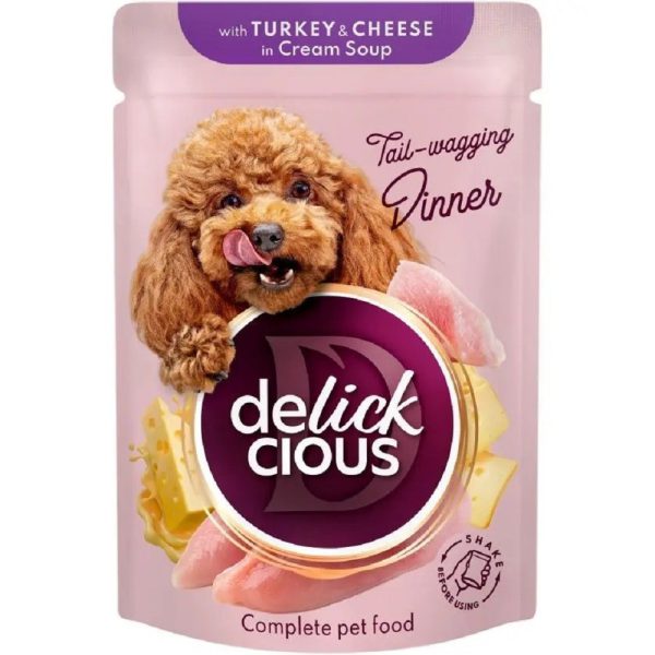Delickcious (Делишес) Dog Turkey Cheese Soup 85 г влажный корм для собак индейка сыр суп