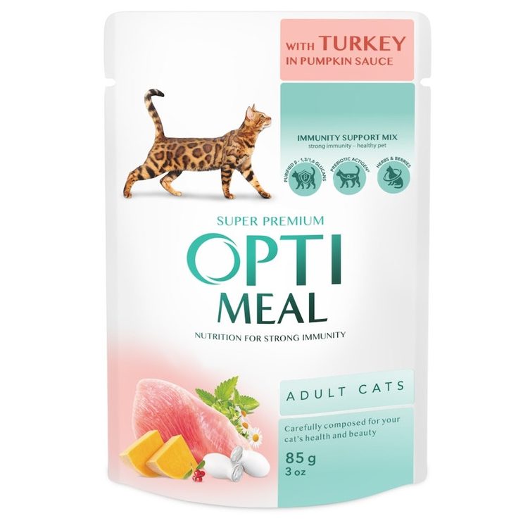 Optimeal Cats Turkey Pumpkin Sauce 85
