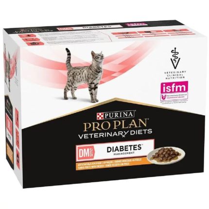 purina pro plan veterinary diets dm st/ox diabetes managment для кошек в соусе с курицей 10х80 г