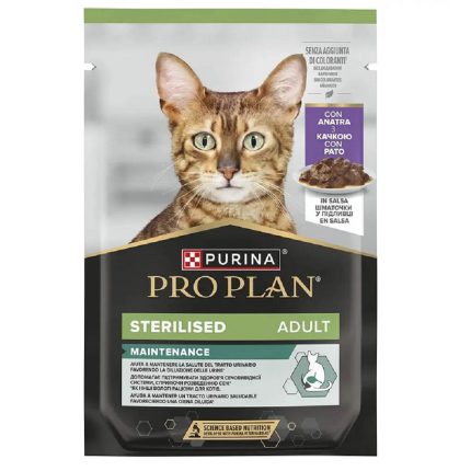 purina pro plan sterilised кусочки в соусе с уткой 85 г