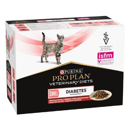 purina pro plan veterinary diets dm st/ox diabetes managment для кошек в соусе с говядиной 10х80 г