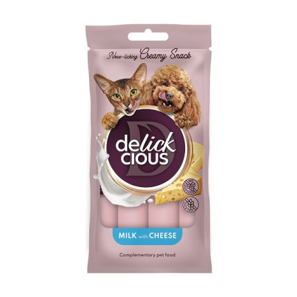 Лакомство delickcious (Делишес) creamy snacks для кошек молоко с сыром 4шт*15г