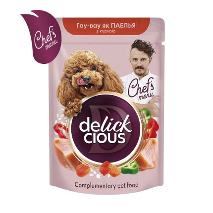 delickcious (Делишес) пауч со вкусом паэлья с курицей для собак 85 г